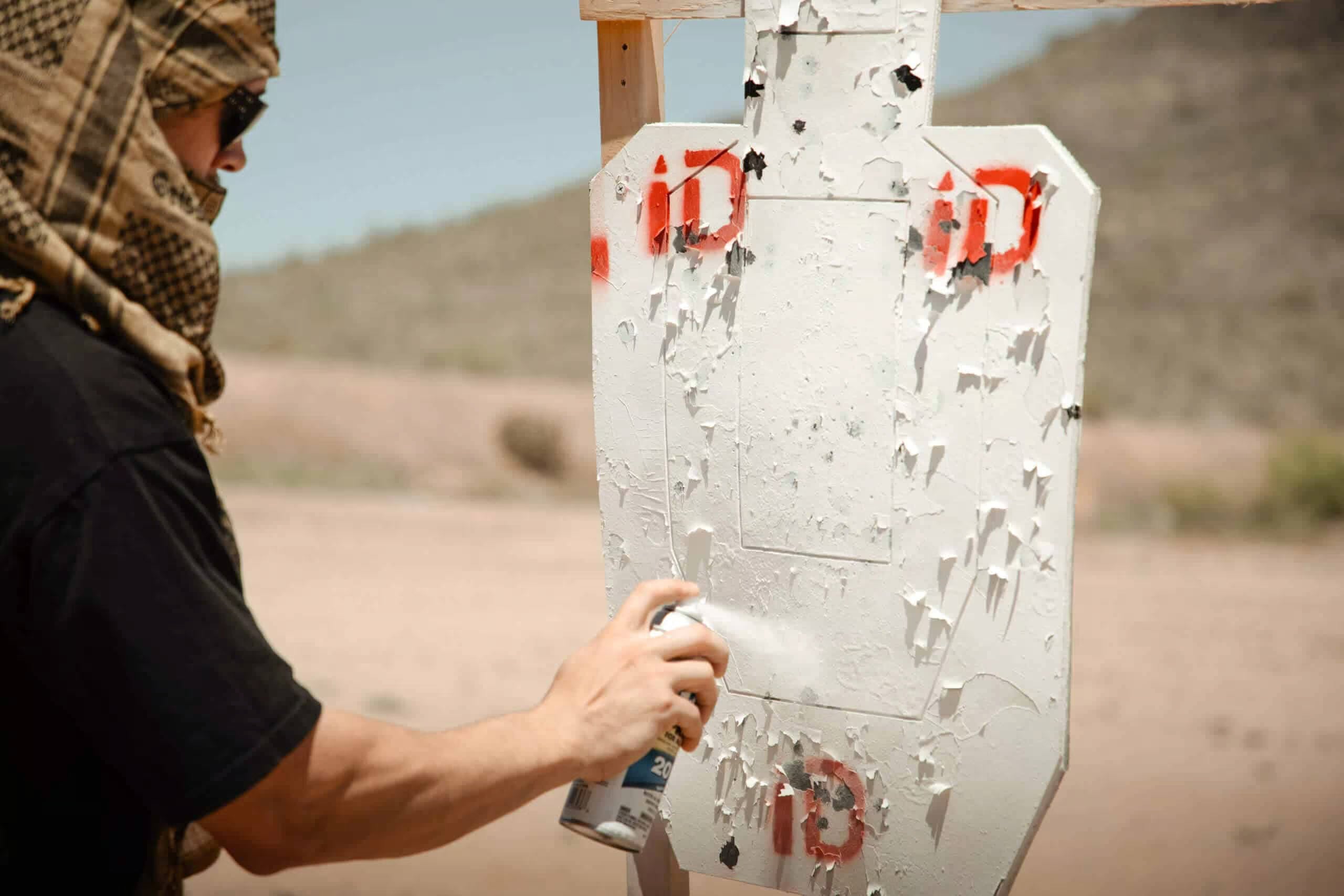 Zane Infinite Defense target spray paint ID rubber target