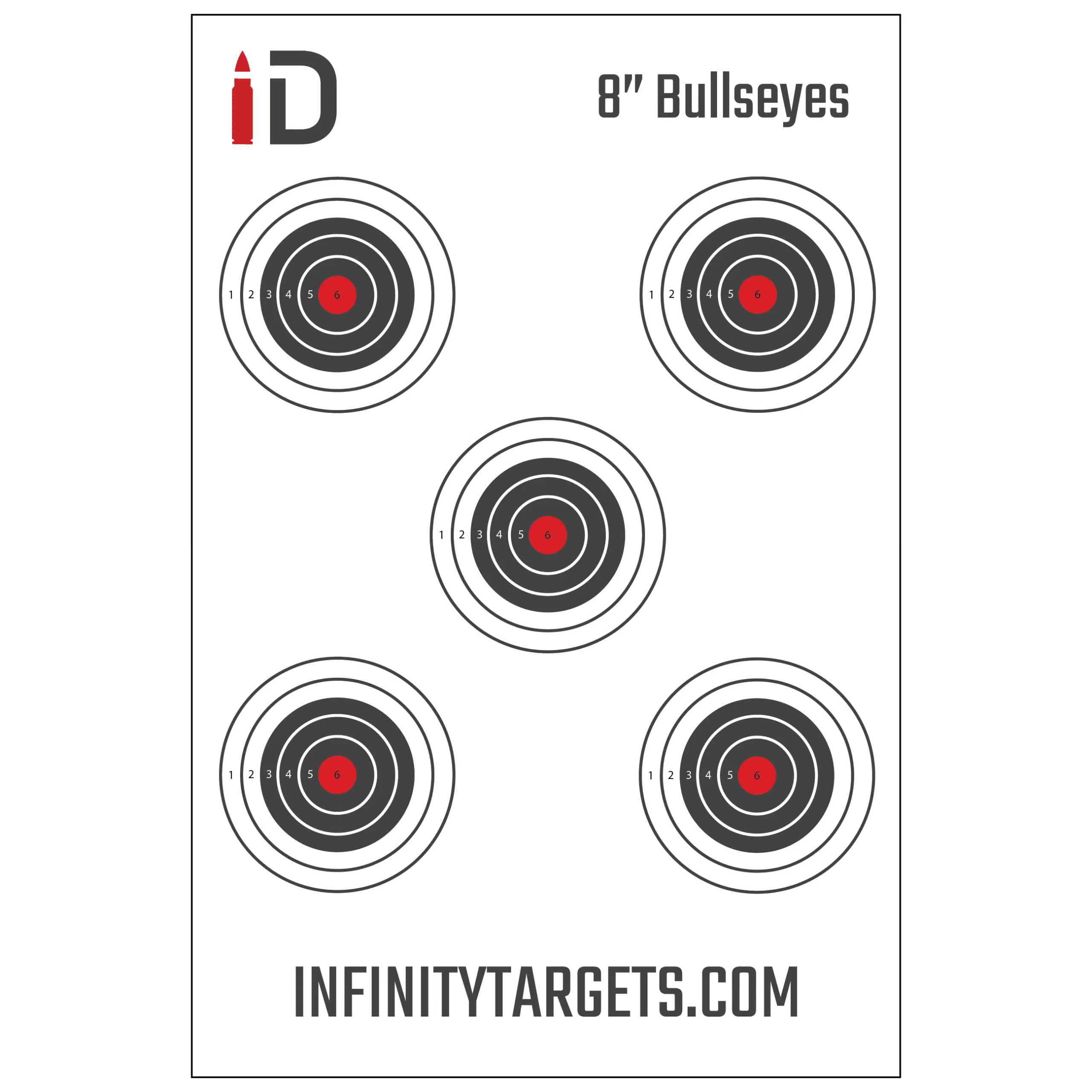 8 Inch Bullseye Paper