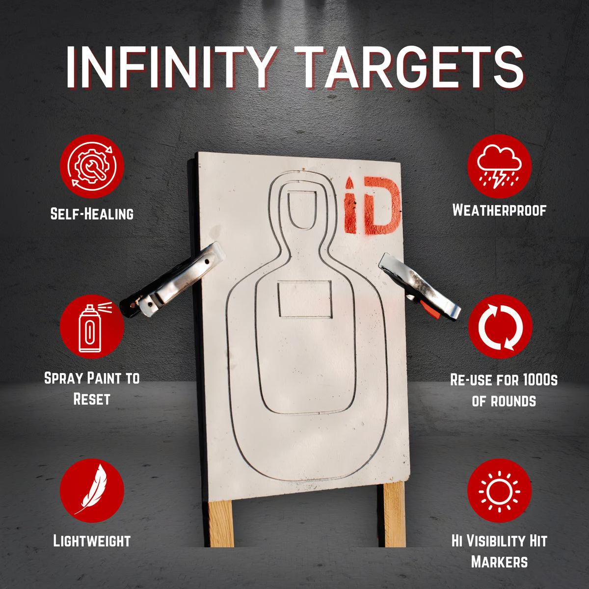 Da Target Infinity TQ-20 Infinity Target Bundle – 3-Piece Kit, Rated to .50 BMG – Infinity ...