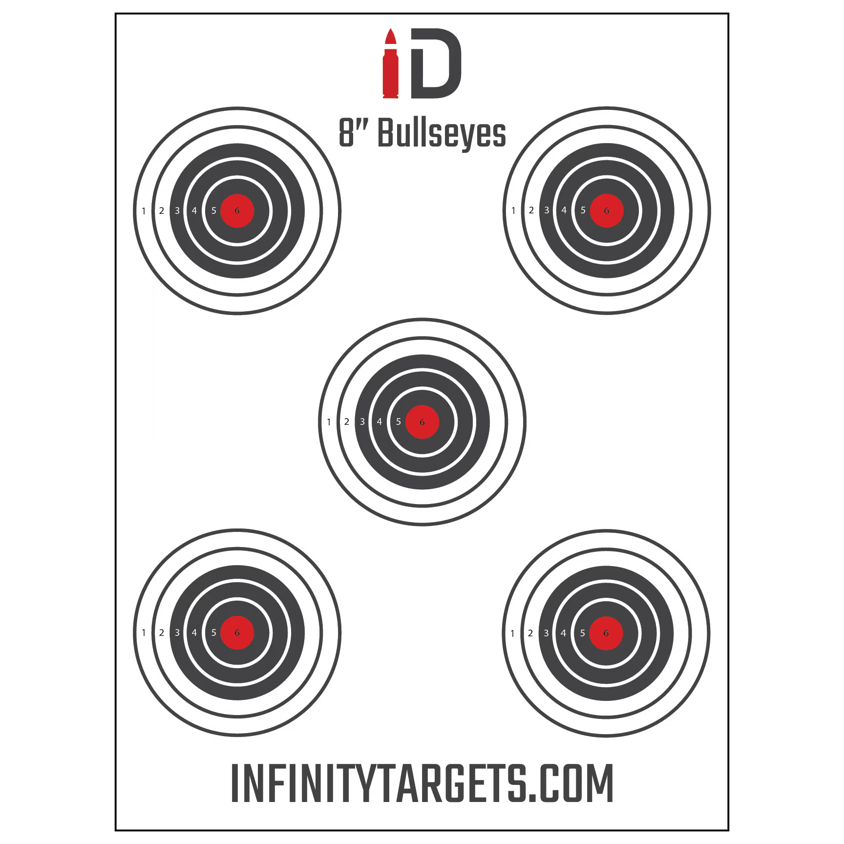 8 Inch Bullseye Paper