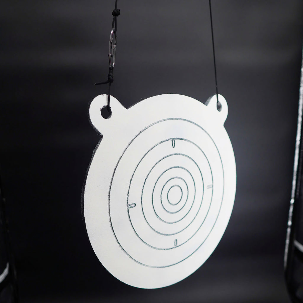 Hanging bullseye silhouette infinity target