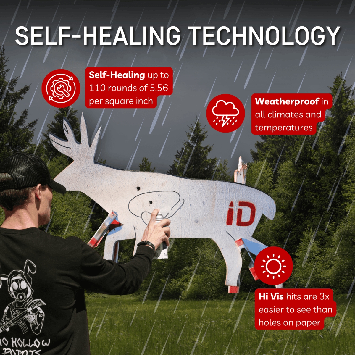 Deer Silhouette Reusable Target - Infinity Targets