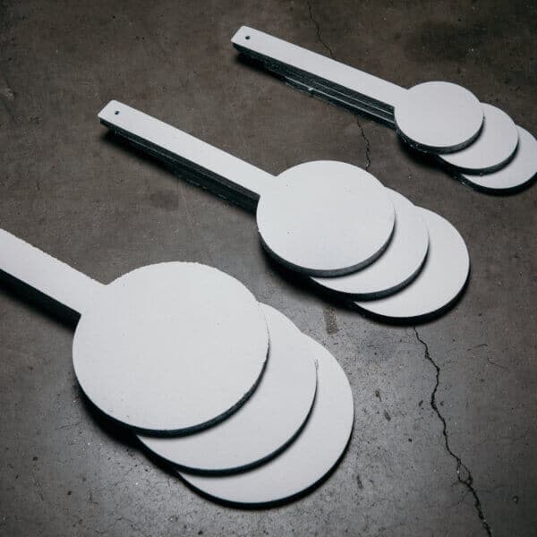 Self-Healing Target gong bundle pictures with all 3 gong sizes