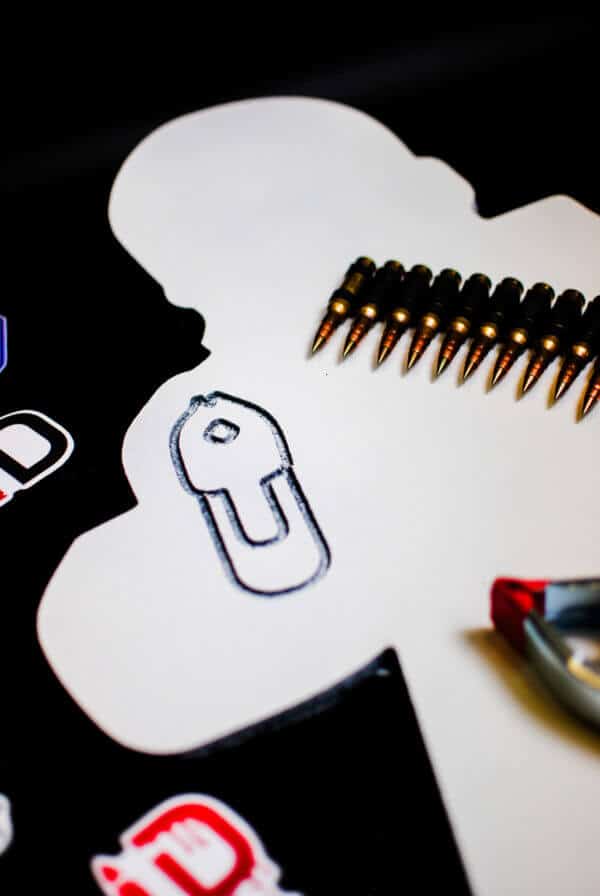 threat target, 5.56 and stickers