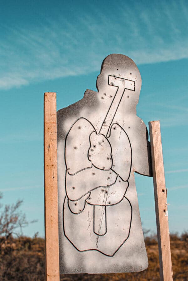 Anatomical target back in shot marks.