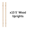 Wood 5 Foot Uprights x10