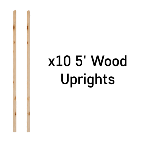 Wood 5 Foot Uprights x10