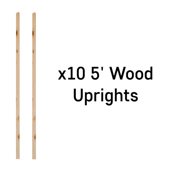 Wood 5 Foot Uprights x10