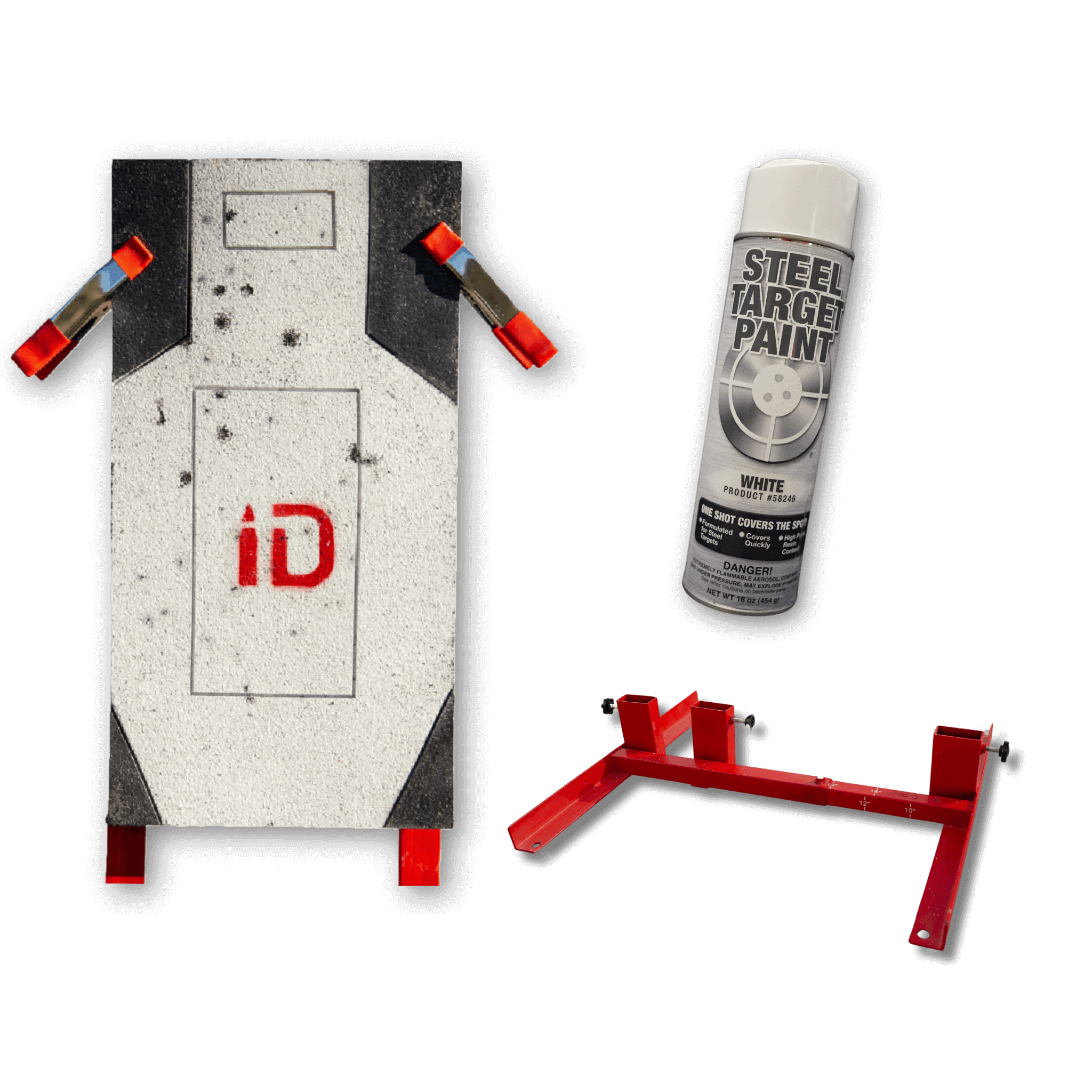 C-Zone Target Stand, & Paint Bundle - With Spray Paint