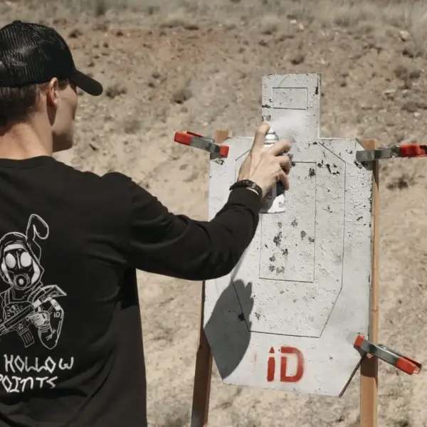 Dayron painting an infinity target
