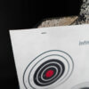 Paper target, bullseye target, self healing rubber target.
