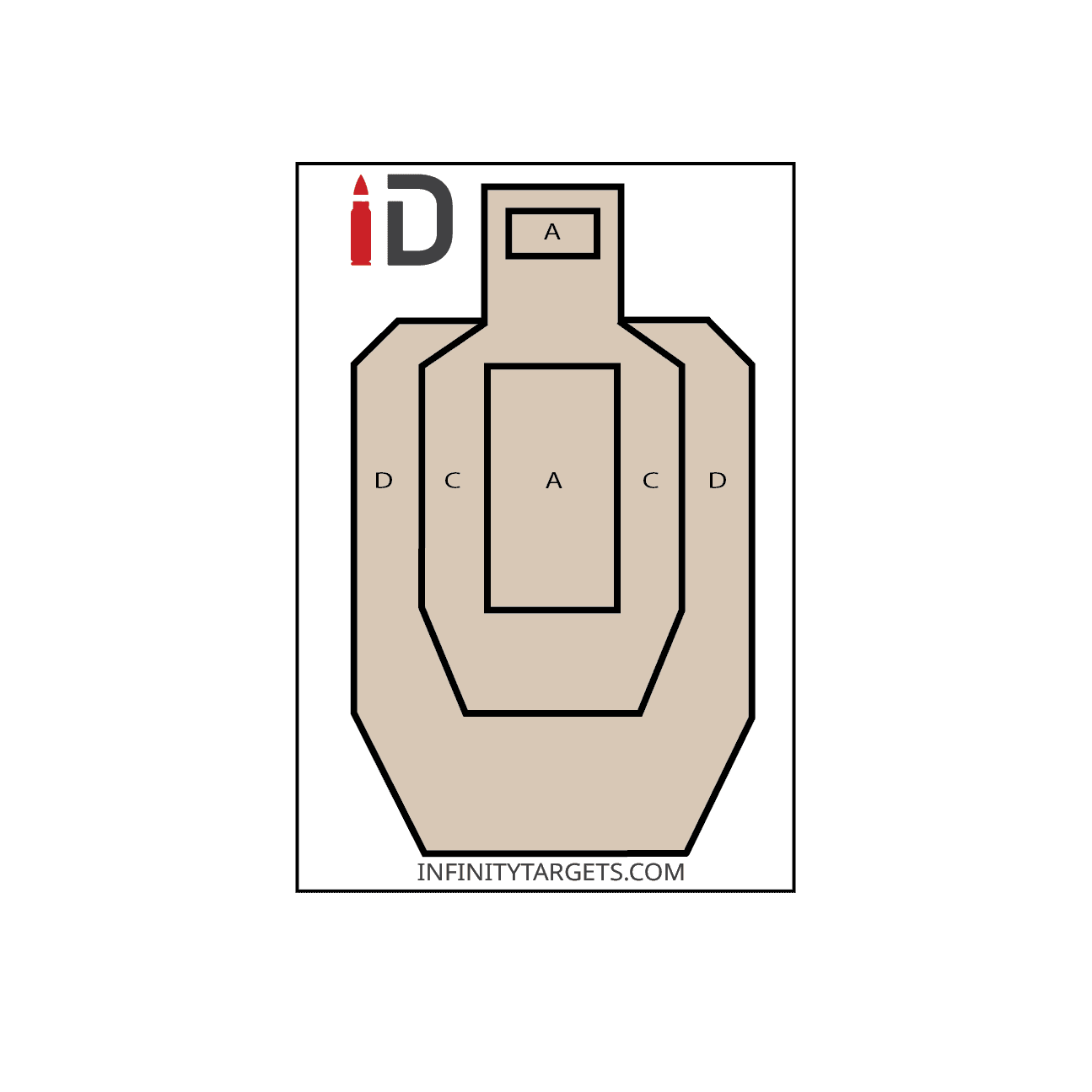 Half-Size USPSA Paper Targets - 100