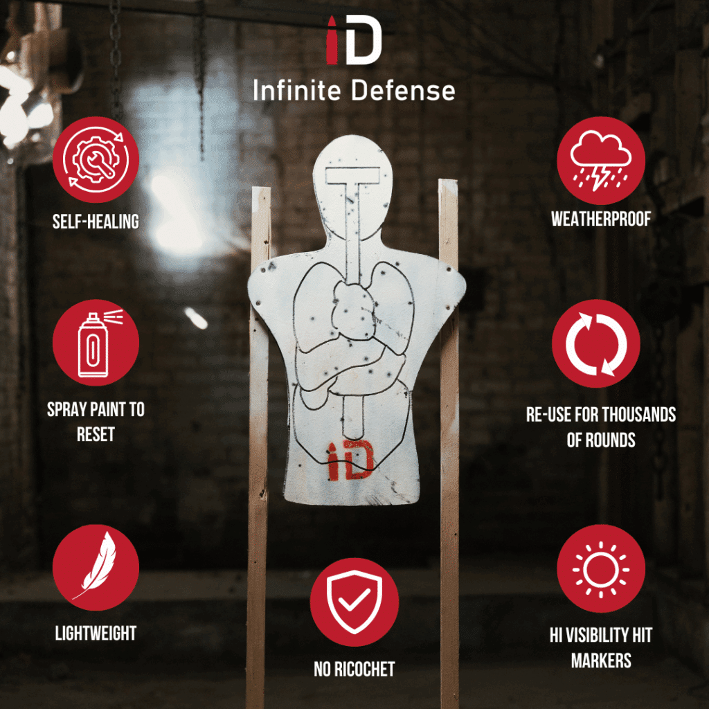Reusable rubber shooting infinity target self healing