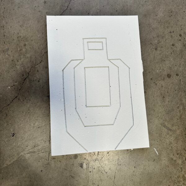 half size uspsa shooting target